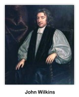 Portrat of John Wilkins via Wikipedia Commons